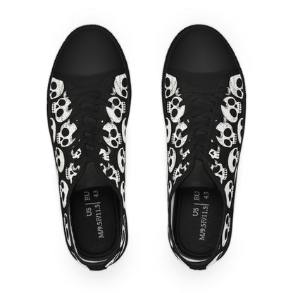Skull Pattern - Baskets basses HOMME (noir ou blanc)