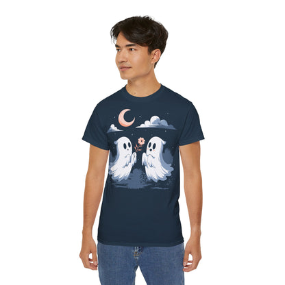 Spooky Date & Duo Fantômes Mignons Halloween - T-shirt unisexe