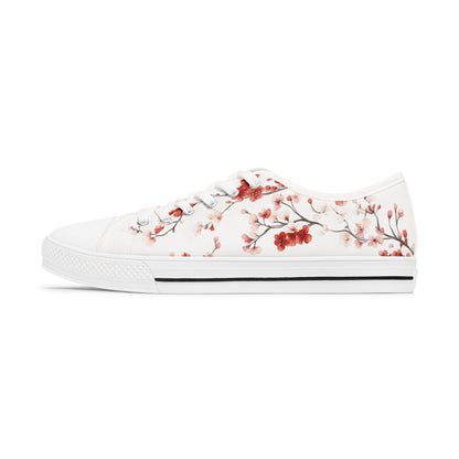 Sakura - WOMEN'S low-top sneakers (black or white)