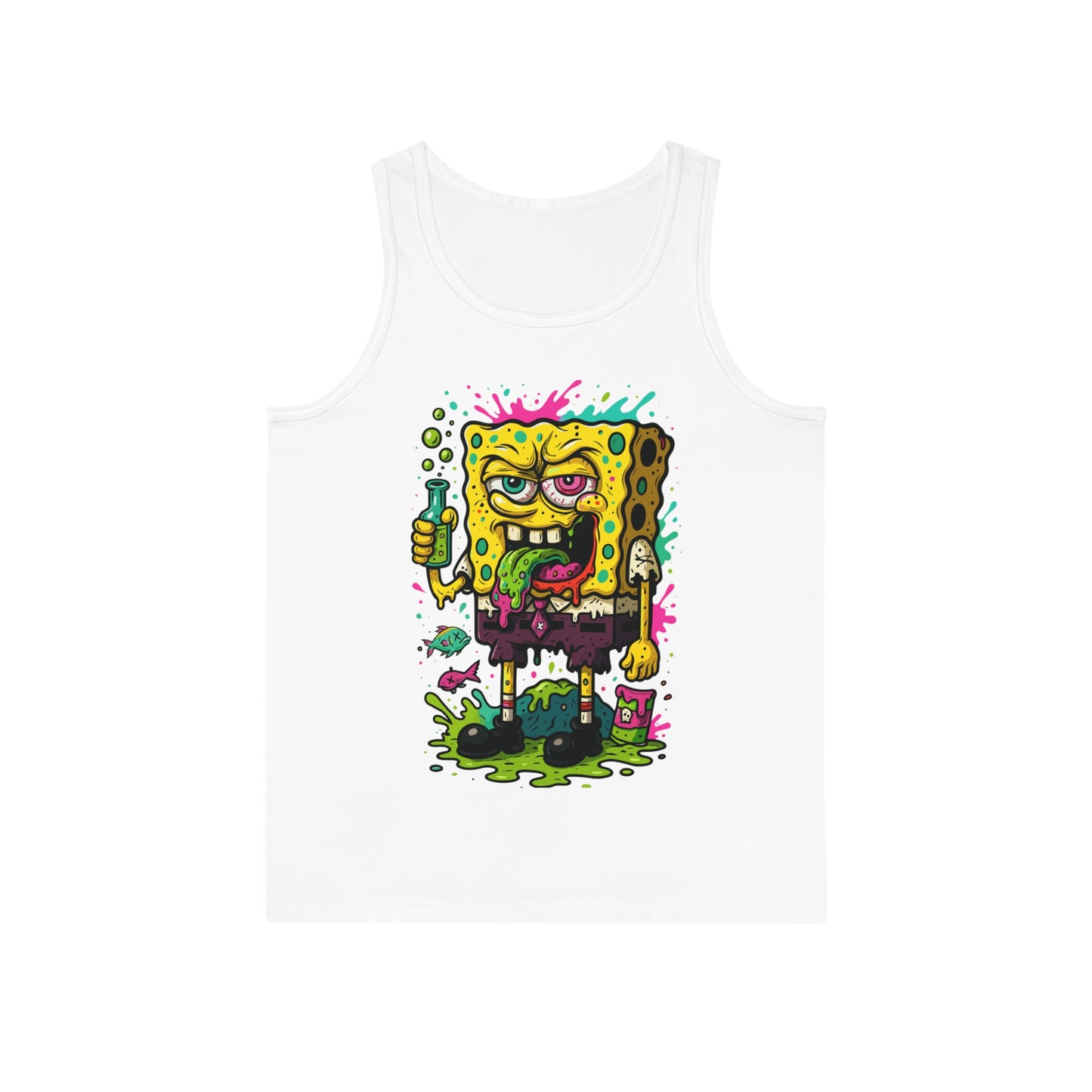 Madness of the Deep - De gestreepte spons - Unisex tanktop
