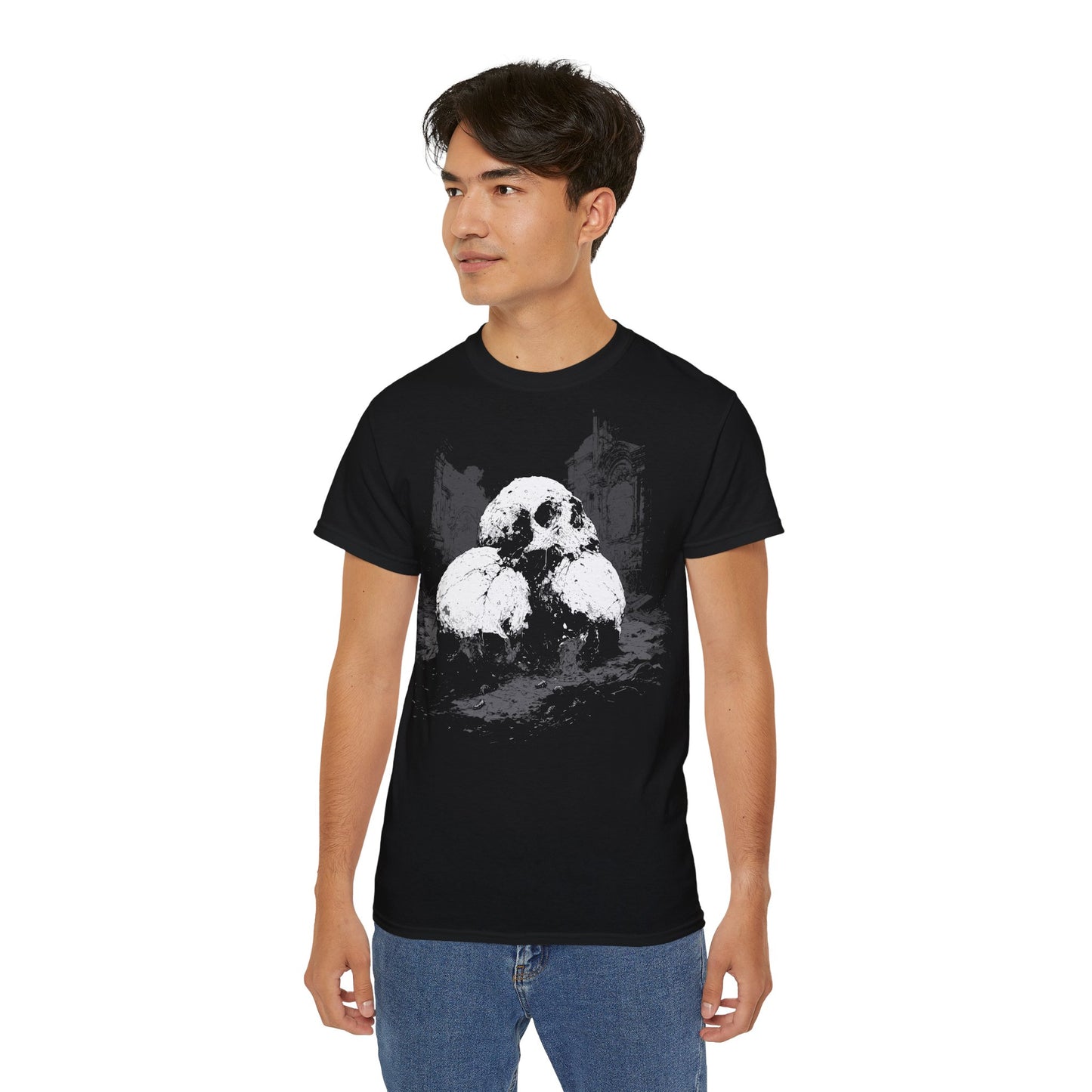 Empilement de Crânes Macabre Gothic Art - T-shirt unisexe