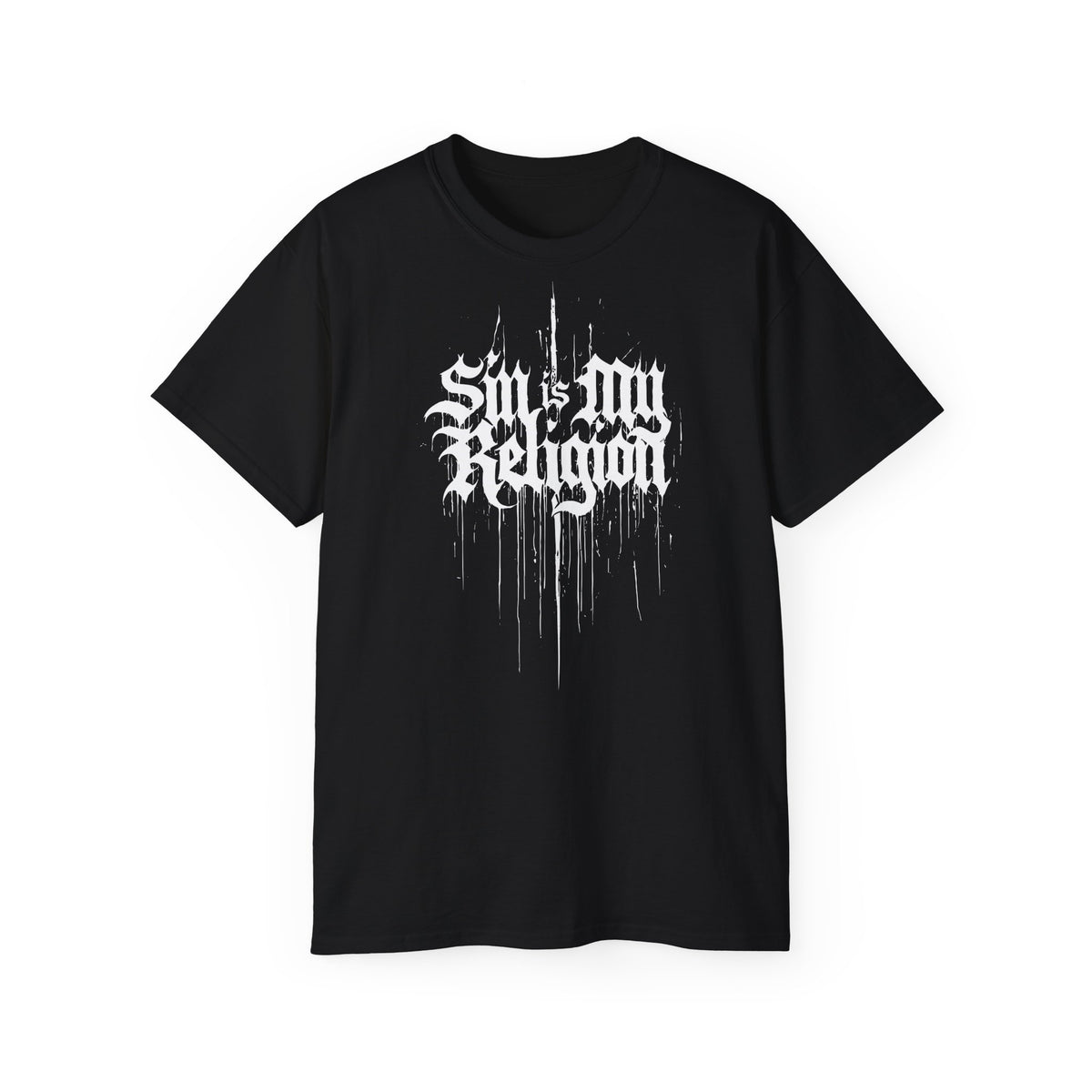 Sin Is My Religion & Typographie Metal - T-shirt unisexe