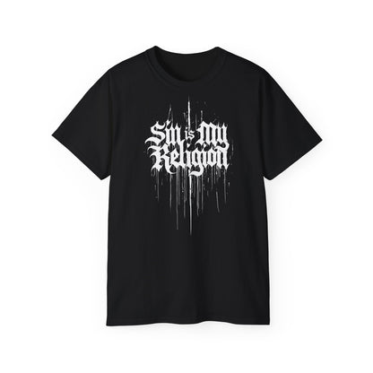 Sin Is My Religion & Typographie Metal - T-shirt unisexe