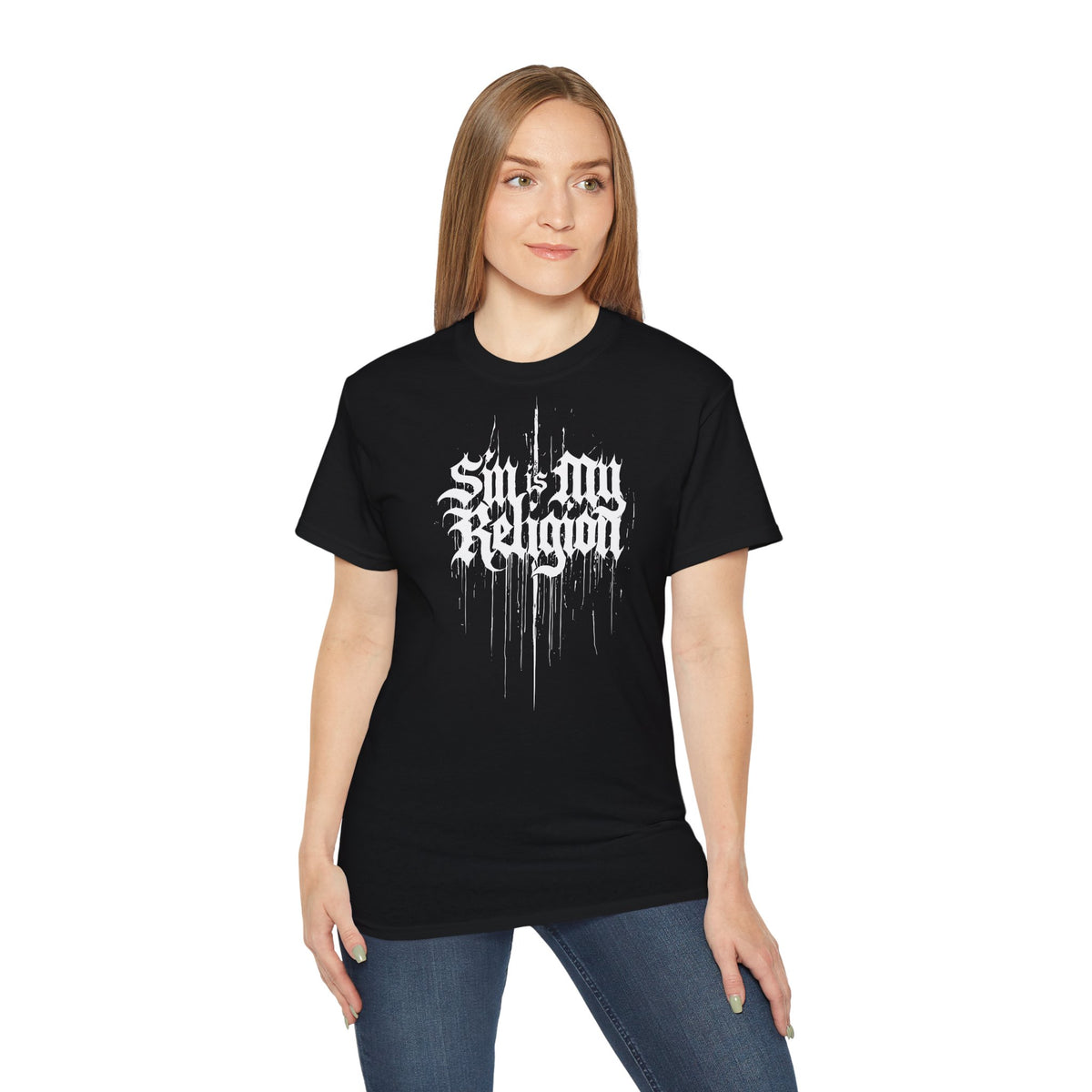Sin Is My Religion & Typographie Metal - T-shirt unisexe