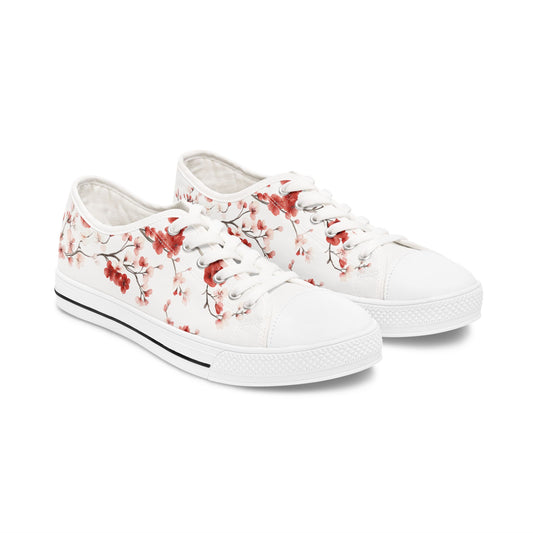 Sakura - WOMEN'S low-top sneakers (black or white)
