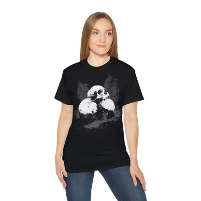 Empilement de Crânes Macabre Gothic Art - T-shirt unisexe