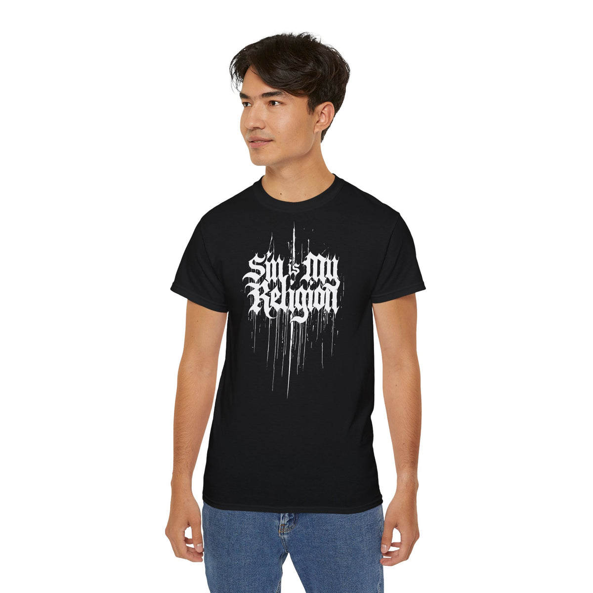 Sin Is My Religion & Typographie Metal - T-shirt unisexe