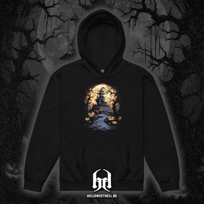 Château hanté Halloween - Sweat à capuche hoodie pour enfants et adolescents