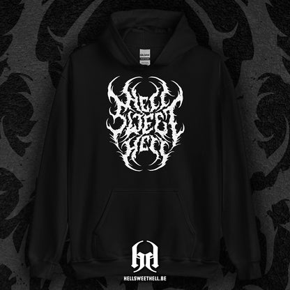 Hell Sweet Hell Logo White - Unisex Hooded Sweatshirt Hoodie