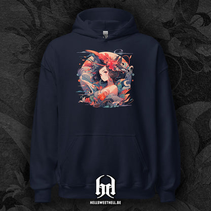 Geisha Japan v1 - Hooded Sweatshirt Hoodie