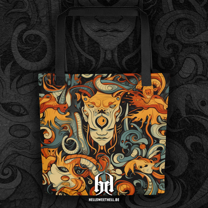 Motif psychédélique créatures fantastiques v1 - Sac fourre-tout Tote bag