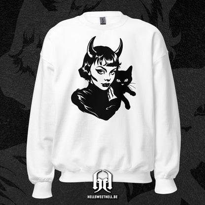 Demon Girl &amp; Black Cat - Unisex Sweatshirt