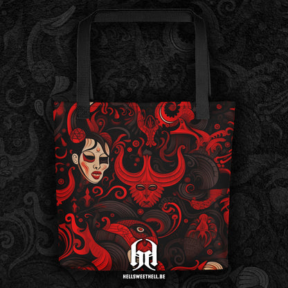Démon de l'Enfer Illustration Japonaise v2 - Sac fourre-tout Tote bag