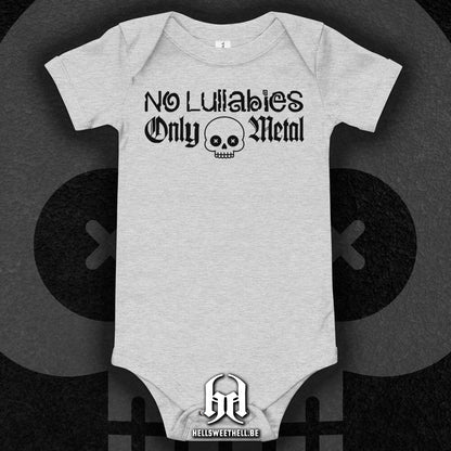 No Lullabies, Only Metal Logo Noir - Body à manches courtes bébé et enfant