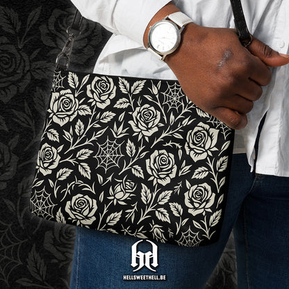Roses and Spiders - Crossbody Handbag