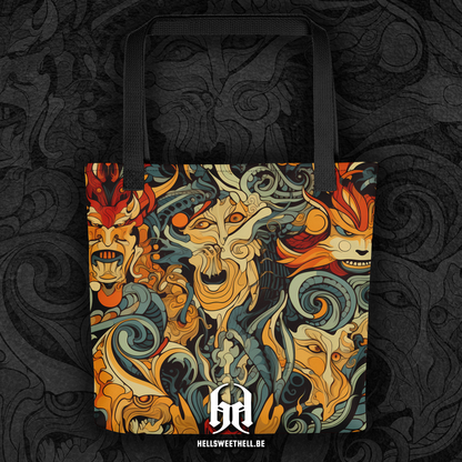 Motif psychédélique créatures fantastiques v3 - Sac fourre-tout Tote bag