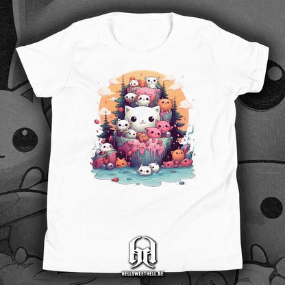 Chats Kawaii - T-shirt unisexe enfants et adolescents