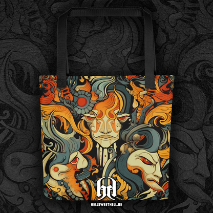 Motif psychédélique créatures fantastiques v2 - Sac fourre-tout Tote bag