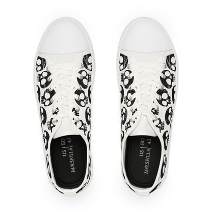 Skull Pattern - Baskets basses HOMME (noir ou blanc)