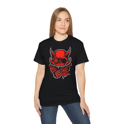 Diable Rouge Psychédélique "Hell Sweet Hell" Skate Art & Horror Punk - T-shirt unisexe