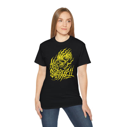 Vlammende Schedel "Hell Sweet Hell" Thrash Vibes - Unisex T-shirt