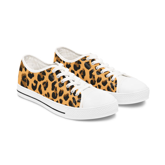 Leopard - WOMEN'S low-top sneakers (black or white)