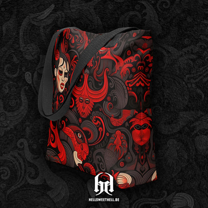 Démon de l'Enfer Illustration Japonaise v2 - Sac fourre-tout Tote bag