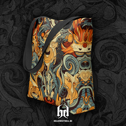 Motif psychédélique créatures fantastiques v3 - Sac fourre-tout Tote bag