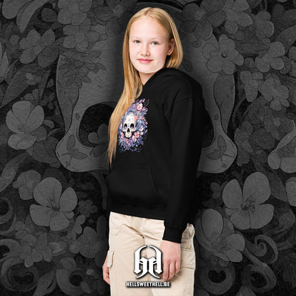 Squelette floral v2 - Sweat à capuche hoodie pour enfants et adolescents