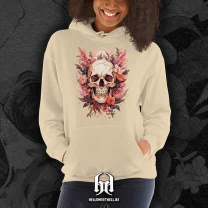 Floral Skeleton v1 - Hooded Sweatshirt Hoodie
