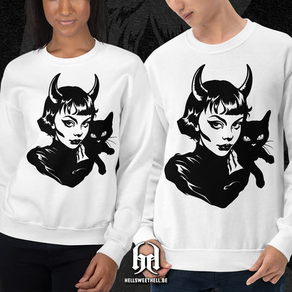 Demon Girl &amp; Black Cat - Unisex Sweatshirt