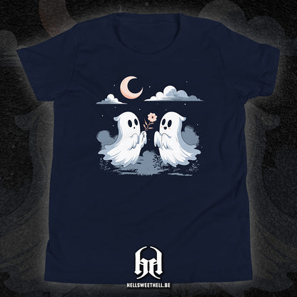 Spooky Date & Duo Fantômes Mignons Halloween - T-shirt unisexe enfants et adolescents