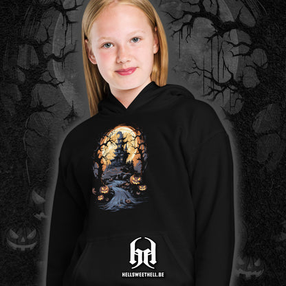 Château hanté Halloween - Sweat à capuche hoodie pour enfants et adolescents