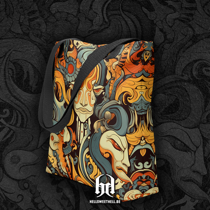 Motif psychédélique créatures fantastiques v2 - Sac fourre-tout Tote bag