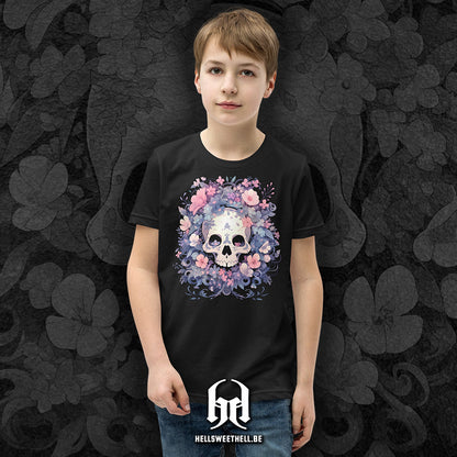Squelette floral v2 - T-shirt pour enfants et adolescent