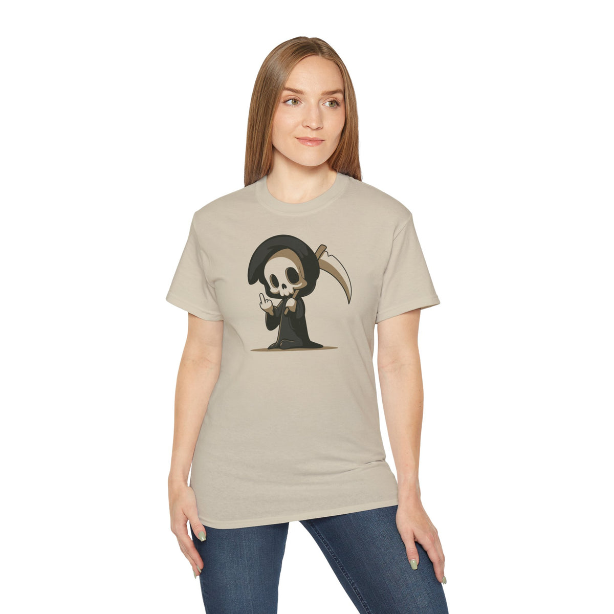 Faucheuse Chibi & Doigt d'Honneur - T-shirt unisexe