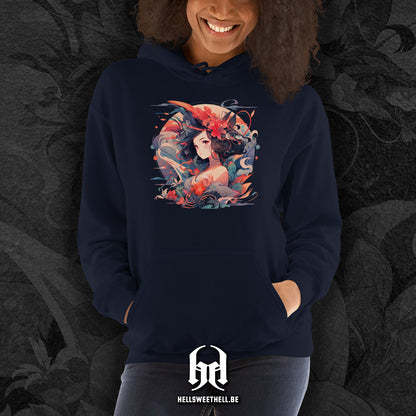 Geisha Japan v1 - Hooded Sweatshirt Hoodie