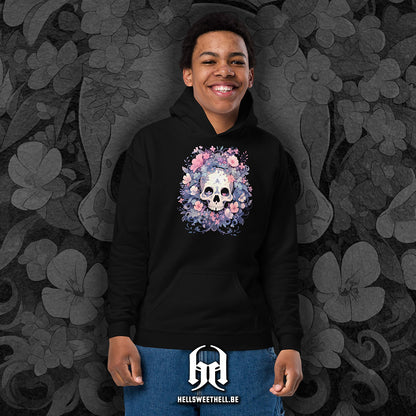 Squelette floral v2 - Sweat à capuche hoodie pour enfants et adolescents