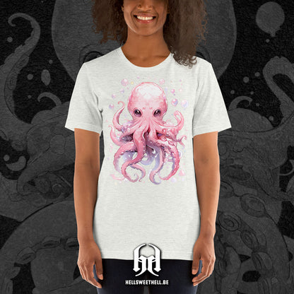 Mignonne petite pieuvre colorée - T-shirt unisexe