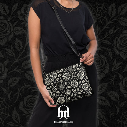 Roses and Spiders - Crossbody Handbag