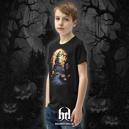 Château hanté Halloween - T-shirt unisexe enfants et adolescents
