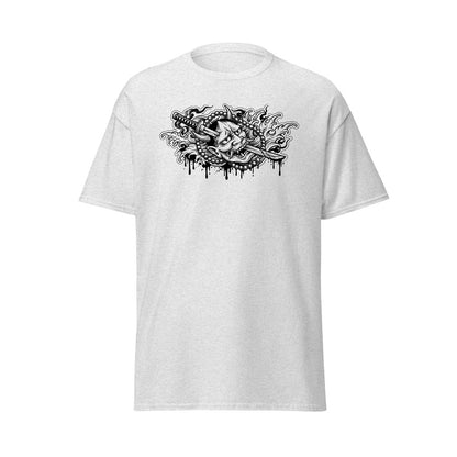 Masque de Démon Japonais Hannya et Katana - T-shirt unisexe