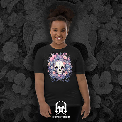 Squelette floral v2 - T-shirt pour enfants et adolescent