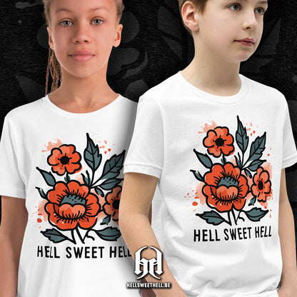 Design Floral Aquarelle Hell Sweet Hell - T-shirt unisexe enfants et adolescents
