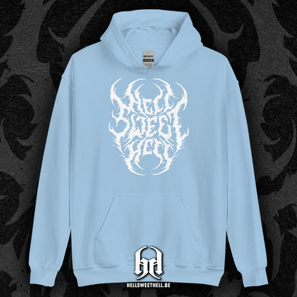 Hell Sweet Hell Logo White - Unisex Hooded Sweatshirt Hoodie