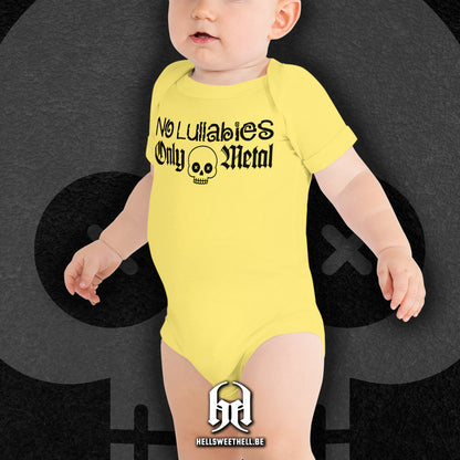 No Lullabies, Only Metal Logo Noir - Body à manches courtes bébé et enfant