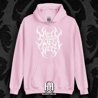 Hell Sweet Hell Logo White - Unisex Hooded Sweatshirt Hoodie