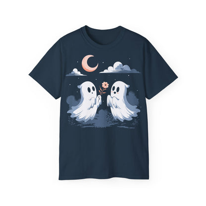 Spooky Date & Duo Fantômes Mignons Halloween - T-shirt unisexe