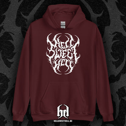 Hell Sweet Hell Logo White - Unisex Hooded Sweatshirt Hoodie