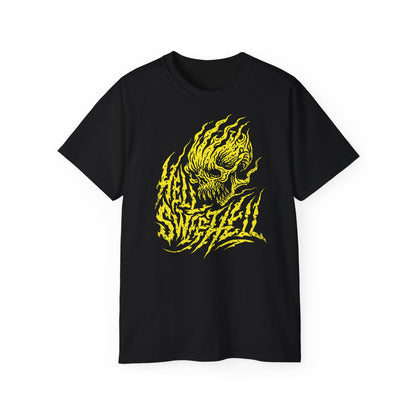 Vlammende Schedel "Hell Sweet Hell" Thrash Vibes - Unisex T-shirt